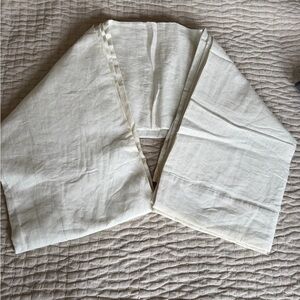 Quince Cream Linen blackout curtain panel